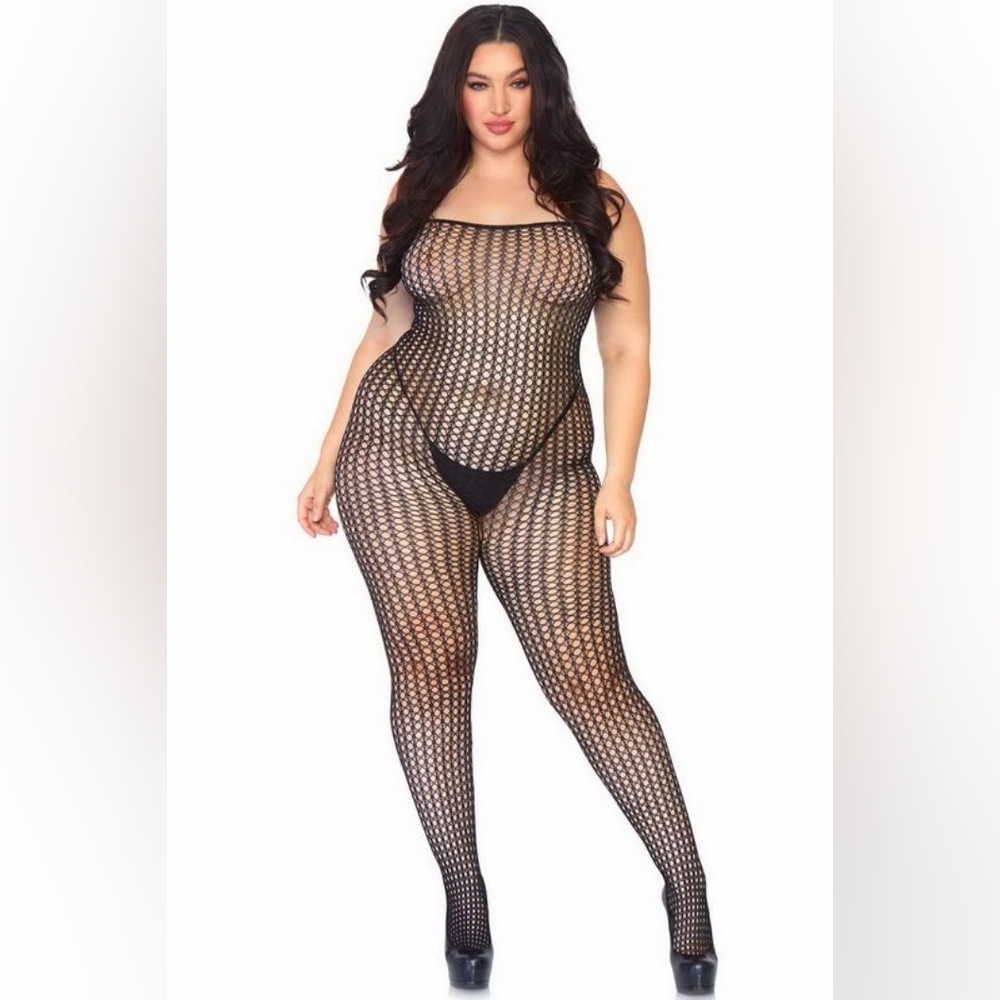Leg Avenue Black Fishnet Bodysuit Intimates